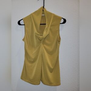 Elegant Mustard Sleeveless Top